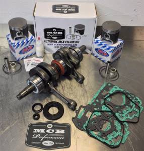 MCB - MCB Stage-2 Crankshaft & Cast Single ring Piston kit w/ Isoflex and seals 500SS / TNT / 600 NON HO Engine rebuild kit