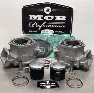 MCB Dual Ring Pistons - Ski Doo MCB 600 NON-HO / 500SS MXZ 600, GSX, Legend GS, Trail, TNT, Sport, Formula,  76mm 597cc Dual Ring Piston kit with cylinders 420889173 420889174