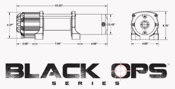 6000 lb. Black Ops UTV/ATV Synthetic Rope Winch