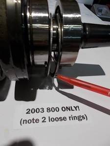 Skidoo 800 HO REV 800R Crankshaft Main Bearing Rebuild Kit Crank