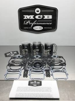 Wossner Pistons - Arctic Cat ZRT600 EXT600 Triple Touring 600 Piston kit, FORGED Wossner Piston & Gasket Kit 1995-2000 66.50mm - Image 1