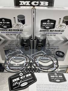 MCB - Dual Ring Pistons - Arctic Cat ZR600, ZL600, CARB, EFI, EXT, SS, Mountain cat 600 MCB piston kit complete with gasket kit 2001-2005 Wossner forged K7008DA-2  22mm wrist pin